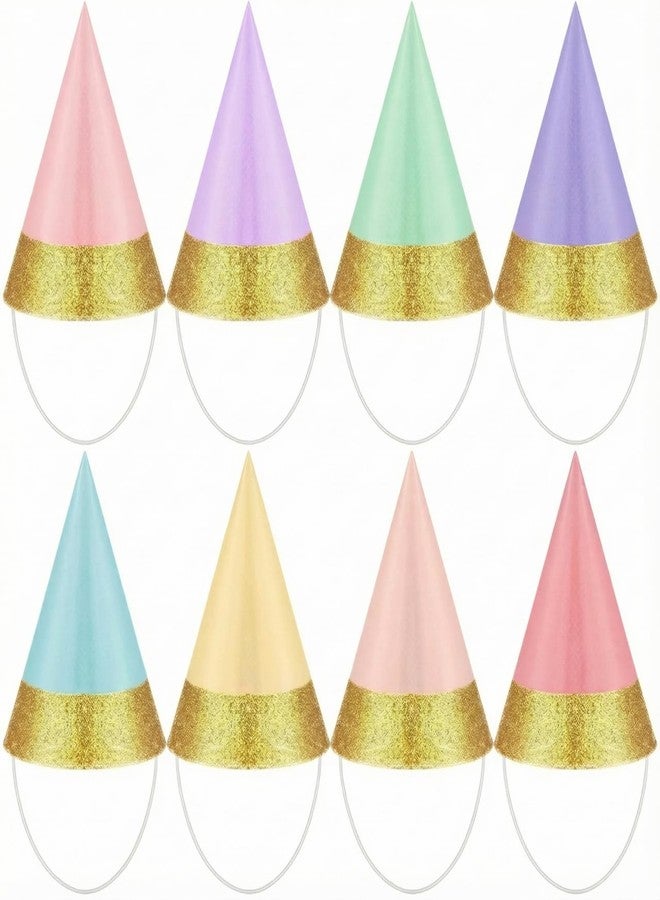 Sonwyoung 40 Pcs Mini Birthday Party Hats for Stuffed Animals Toys Colorful Glitter Tiny Cone Party Hats for Cats and Dogs(Mixed Colors) - Image 1